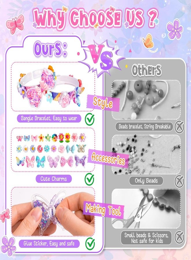 Eichhoo Friendship Bracelet Making Kit for Girls, 5-12 Year Old Girl Birthday Gifts, Arts and Crafts Kits for Kids, Girls Toys Age 5 6 7 8 9 10 Years Old, Kid Jewelry Making Kit with Charm (Butterfly&Flower) - Image 5